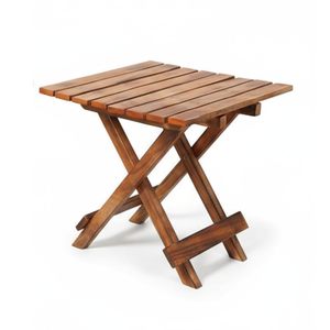 Foldable Eco-Friendly Disposable Wooden Coffee <b>Table</b> Mango Wood Portable Side <b>Table</b> Modern Style for Living Room Bedroom Balcony - Product Image 4