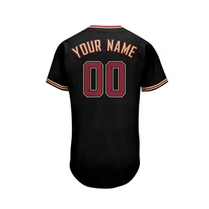 Uniforme de Béisbol Personalizado para Hombre, Jersey Negro con Nombre del Equipo 00, Bordado Tackle Twill, Corte Regular, para Todas las Temporadas, Uniforme de Béisbol Estadounidense - Product Image 5