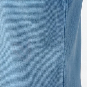 Polo en piqué bleu clair à manches courtes pour homme avec poche, décontracté, respirant, tricoté, design uni, coupe classique - Product Image 5