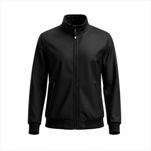 Dawnray <b>Men's</b> Yellow Black Color Blocking Varsity <b>Jacket</b> Full-Zip Stand Collar Sporty Style Autumn Windproof <b>Lightweight</b> - Product Image 2