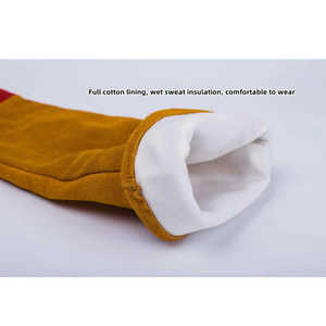 Best Hot Selling Leather Welding <b>Gloves</b> Kevlar Liner Heat Resistant Molten Metal Protection Long Sleeves BBQ Safety Work <b>Gloves</b> - Product Image 6