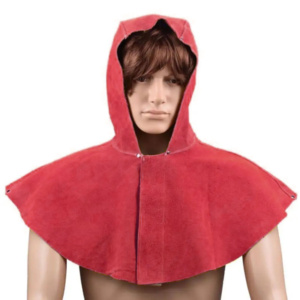 Capucha de Soldadura de Cuero Vacuno de Primera Calidad, Resistente, Ignífuga, Ropa de Seguridad Protectora para Uso Industrial - Product Image 2