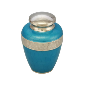 Urne funéraire artisanale en métal pour cendres humaines, taille adulte, avec rose violette, élégante urne commémorative florale pour enterrement - Product Image 5