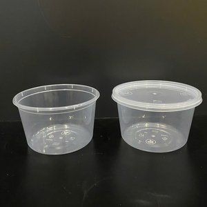 Contenants alimentaires en plastique ronds à injection, design 2026 le plus récent, OEM, sur mesure, 12/16/24 oz, avec couvercles, transparents, compatibles micro-ondes - Product Image 2