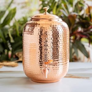 Distributeur d'eau en cuivre avec finition martelée et robinet pour usage domestique - Product Image 5