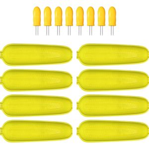 Set di 24 Spiedini in Acciaio Inossidabile a Doppia Punta per Barbecue, Accessori per Esterni, Supporti e Vassoi per Pannocchie di Mais - Product Image 1