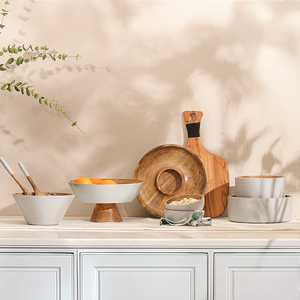 Tazón de Madera para Servir Masa con Diseño Increíble, Tazón Redondo Artesanal Único para Uso Profesional en Restaurantes - Product Image 1