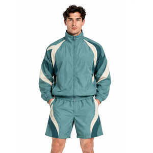 Nylon <b>Tracksuit</b> Jacket <b>Shorts</b> Set for <b>Men</b> Wholesale Sportswear Manufacturer Supplier OEM ODM Training Gym Activewear Bulk Orders - Product Image 4