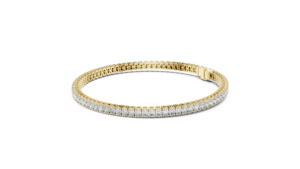 กำไลข้อมือเพชรแล็บโกรว์ทรงเรเดียนท์สี G ชุบทองคำขาว 18K ชุบโรเดียม สำหรับผู้หญิง ได้รับการรับรองจาก IGI เหมาะสำหรับงานแต่งงาน - Product Image 1