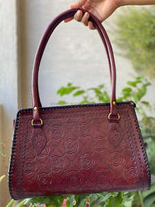 กระเป๋าโท้ทหนังบัฟฟาโลสำหรับผู้หญิง,กระเป๋าถือกระเป๋าโท้ทหนังแนววินเทจ - Product Image 4