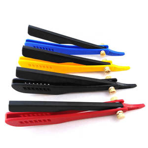 Navaja de afeitar recta para barbería, plegable, con logotipo personalizado, para peluquería, con deslizador - Product Image 4