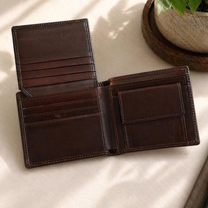 Luxury handmade men leather <b>wallets</b> RFID <b>secure</b> bifold card holder bulk supplier custom branding export premium fashion for sale - Product Image 4