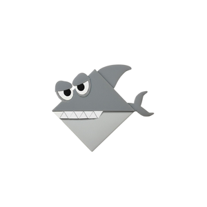 ที่คั่นหนังสือมุม PVC ดีไซน์ดั้งเดิม ใช้ซ้ำได้ คุณภาพดี เหมาะสำหรับเครื่องเขียนสำนักงาน ของขวัญ กลับไปโรงเรียน รับผลิตแบบ OEM ODM ลายฉลาม - Product Image 1