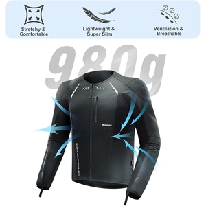 Chaqueta de Motocicleta con Protección Completa en las Mangas, Transpirable, con Malla Protectora, para Hombres y Mujeres, con Ajuste Seguro y Ajustable - Product Image 2