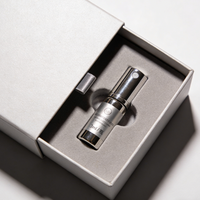 Boîte d'emballage rigide personnalisable en carton gris de luxe pour produits de soin de la peau, y compris pour flacons, ampoules et sérums, destinée à la beauté médicale.