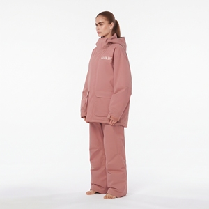 Conjunto de traje de esquí impermeable para mujer, chaqueta y pantalones de snowboard cálidos y resistentes al viento, ropa deportiva de invierno para exteriores - Product Image 6