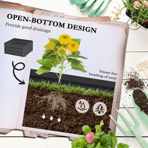 Wooden Garden Bed and Flower Shelf Planter Box Elegant Fencing Trellis & Gates Product - Product Image 6