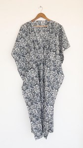 ชุดคลุมชายหาดคอวีพิมพ์ลายดิจิตอลผ้าฝ้าย 100% ลายดอกไม้สไตล์โบฮีเมียน สำหรับฤดูร้อน/ฤดูใบไม้ผลิ/ฤดูใบไม้ร่วง ระบายอากาศได้ดี แห้งเร็ว มีเชือกผูก - Product Image 4