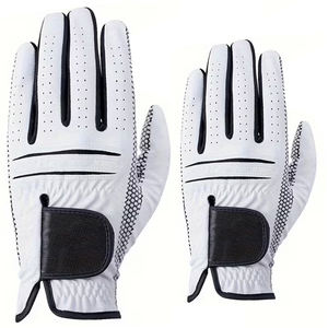 Guantes de Golf de Cuero Genuino con Logotipo Personalizado del Club, Suaves, Transpirables, que Absorben la Humedad, Impermeables, con Agarre para las Manos, Guantes Deportivos - Product Image 1