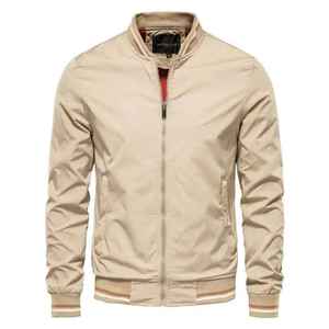 Custom Plus Size Oversized Eco-Friendly Crew Neck Vintage Workwear Bomber <b>Jacket</b> Unisex Full Sleeve <b>Summer</b> OEM Wholesale - Product Image 1
