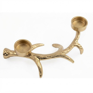 Gold Metal Candlestick Holder Vintage <b>Snowflake</b> Candle Holder for Christmas Table Home Decoration Low MOQ Factory Supplier - Product Image 2