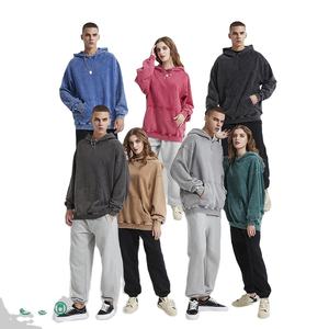 Fabricante personalizado de peso pesado en blanco Vintage Hoodies Oversized Boxy Drop Shoulder Unisex Hoodies Acid Wash Hoodies para hombres - Product Image 5