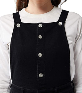 OEM Custom Women's Vintage Button Denim Overalls Comfortable Stylish Summer Everyday Wear - Product Image 5