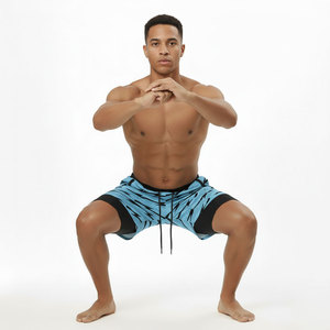 Short de course pour homme 2-en-1 à séchage rapide, taille mi-haute, sportif, avec cordon de serrage, double couche, poche, respirant, logo personnalisé - Product Image 4