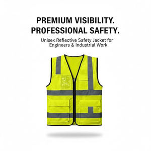 Chaleco de seguridad reflectante de 5 puntos de liberación rápida, color verde lima, ANSI Clase 3, malla de poliéster, con cierre de velcro, DOT - Product Image 4