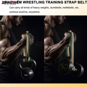 Leather Weight <b>Lifting</b> Wrist <b>Strap</b> Elastic Cotton Customized Color Custom Logo Private Label Fitness Gym <b>Straps</b> <b>Lifting</b> - Product Image 6