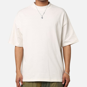 T-shirt Homme Oversize en Jersey 100% Coton de Haute Qualité, Impression Sérigraphique Logo Personnalisé, Respirant, 220 Grammes, Longueur Longue, Couleur Unie - Product Image 1