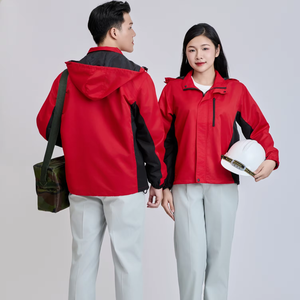 Chaqueta FMF Vietnam Cortavientos, Impermeable, Transpirable, Delgada, de Carcasa Rígida, 100% Poliéster, Unisex, Color Rojo-Negro Sólido, con Aislamiento Térmico - Product Image 1