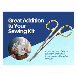 Tijeras de disección rectas y curvas de 4.5 pulgadas, tijeras quirúrgicas de punta fina Super Cut para eliminación de verrugas, suturas de encías y ojos - Product Image 4