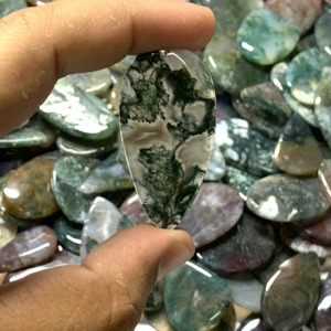 High Quality AAAAA IGI Certified Rida Creations Natural <b>Green</b> <b>Moss</b> Agate Cabochon Loose Gemstone 100% Clean - Product Image 6