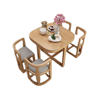 Ensemble de salle à manger en bois nordique moderne minimaliste de luxe de haute qualité, 4 chaises, couleur personnalisée pour restaurant, usage domestique, prix de gros