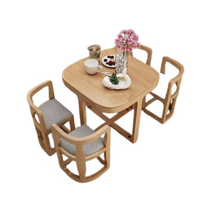 High Quality Luxury Modern Minimalist Nordic Wooden Dining Set <b>4</b> <b>Chairs</b> Customized Color for Restaurant Home Use Wholesale Price - Product Image 6
