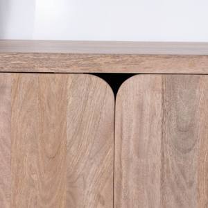 Vandana Amber Aspect 3-door <b>sideboard</b> with niches in mango wood, Japandi style Orobie, 180 cm - Product Image 4