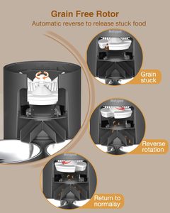 6L Automatic <b>Cat</b> <b>Feeder</b> <b>with</b> Dual Bowls and Programmable 6 Meal <b>Timer</b> - Product Image 5