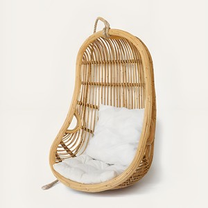 Outdoor rattan moon <b>chairs</b> high quality swinging <b>chair</b> <b>cane</b> swing pod eco-friendly furniture - Product Image 4