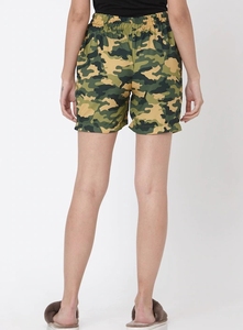 Shorts de Mujer con Estampado de Camuflaje, Cintura Elástica, Tejido de Poliéster, Corte Regular Informal, Transpirables, Cintura Media, con Bolsillos - Product Image 4