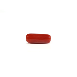 Natural Red Coral Oval Cabochon 6.3 Carat Loose Gemstone 8x10mm for Fine Jewelry - Product Image 1