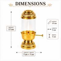 Lampe à huile Akhand Jyot en laiton pur doré, de luxe, unique, faite à la main, écologique, personnalisable, impression numérique, pour anniversaire, culte domestique
