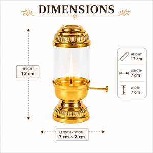 Pure Brass Akhand Jyot Handmade Lantern for Birthday Home <b>Mandir</b> Worship and Decoration - Product Image 3