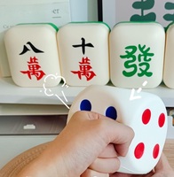 Grand jouet souple anti-stress en PU de 10 cm en forme de tuile de mahjong à remontée lente pour filles et garçons de 5 à 7 ans, commandes en gros OEM