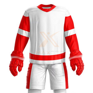 Uniforme de hockey sur glace confortable et respirant, grande taille, en stock, personnalisable, unisexe, adulte - Product Image 4