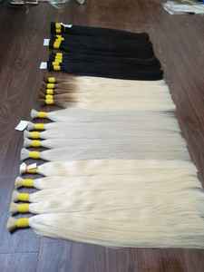 2024 Volos pour les couleurs Remy Extensions de cheveux Machine Double trame de couleur claire paquet de cheveux vietnamiens 100g en vrac prix de gros - Product Image 4