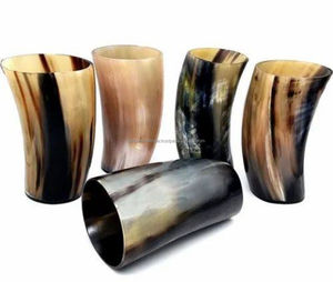 Vaso de Cuerno de Búfalo Natural con Pulido de Grado Alimenticio, Vaso Reutilizable para Agua y Jugos - Product Image 2