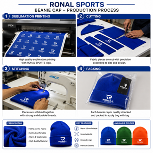 Gorro de Punto Bordado de Alta Calidad para Hombre y Mujer, con Logotipo Personalizado, Impresión Digital, Gorro de Invierno Elástico y Ajustable - Product Image 5