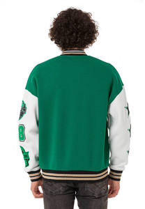 Blouson de baseball personnalisé avec logo sur mesure pour homme, en laine courte, vente en gros, broderie personnalisée, blouson universitaire - Product Image 5