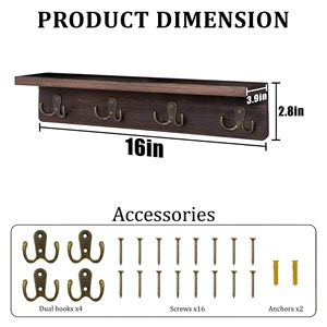 Porta Llaves de Madera con Diseño Floral Colorido, Gancho para Guardar Llaves en la Entrada del Hogar, para Uso Diario y Fácil Acceso, Venta al por Mayor desde India - Product Image 6